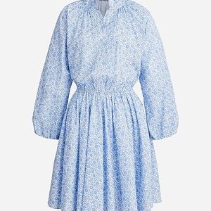 J Crew Liberty blue floral fabric cotton dress sz S